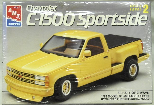 AMT 1/25 Chevrolet C1500 Stepside Pickup Truck - Stock or Custom - (C-1500), 6082 plastic model kit
